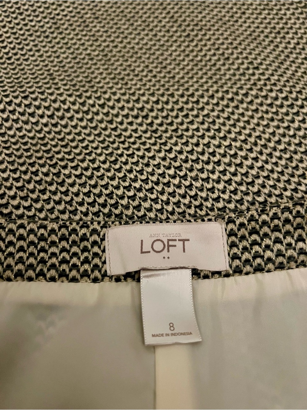 LOFT Black & Tan Patterned Pencil Skirt - Picture 2 of 4
